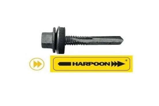 Саморез кровельный HE5-R-Z19  5,5х80 удлинённое сверло Гарпун (200 шт) склад Краснодар