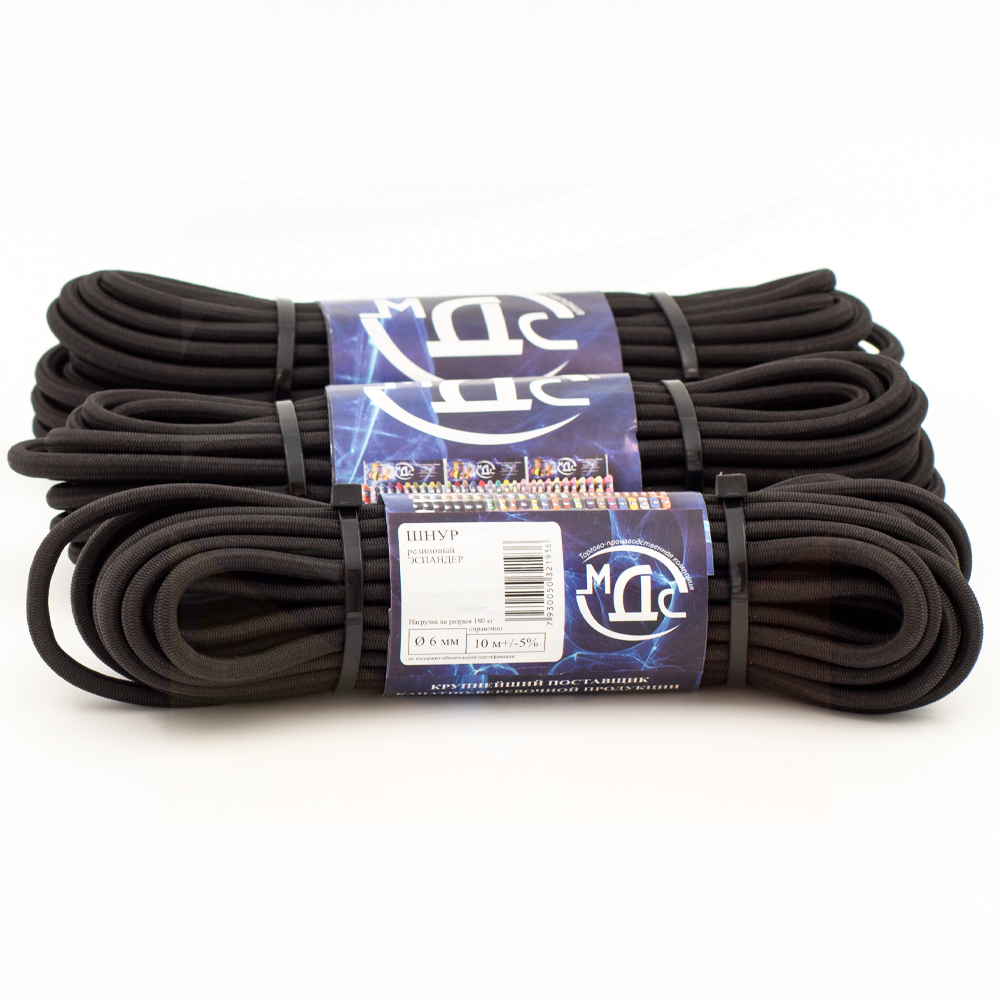 Канат резиновый 6 мм, 10 м МДС