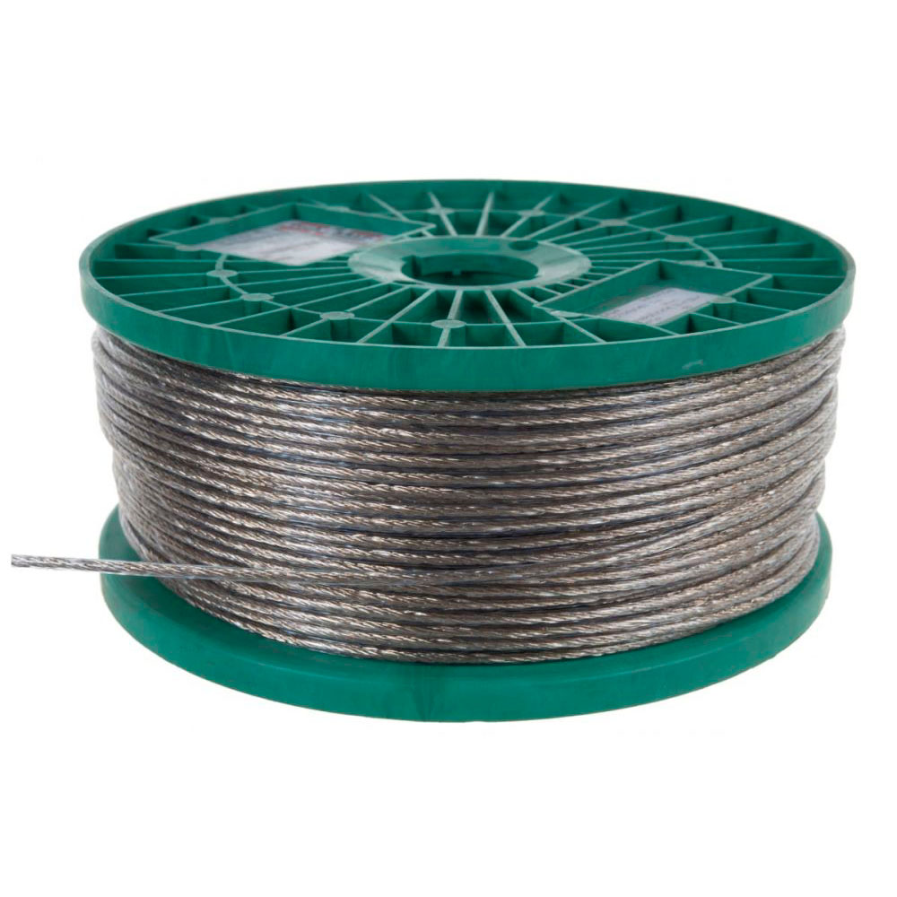 Трос ср. жесткости в прозр. оплетке 7х7 А4 4-5 мм (250м)