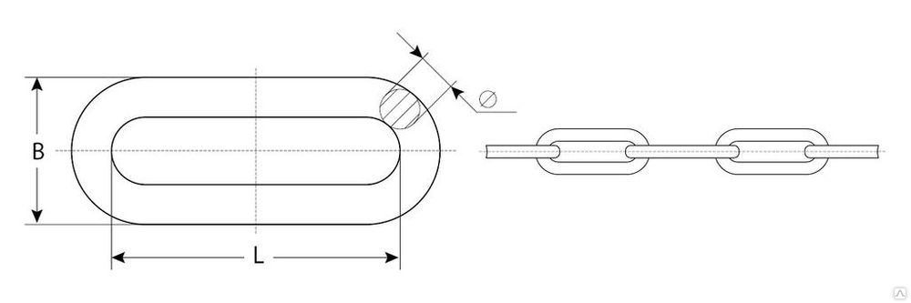 цепь длиннозвенная дин 763