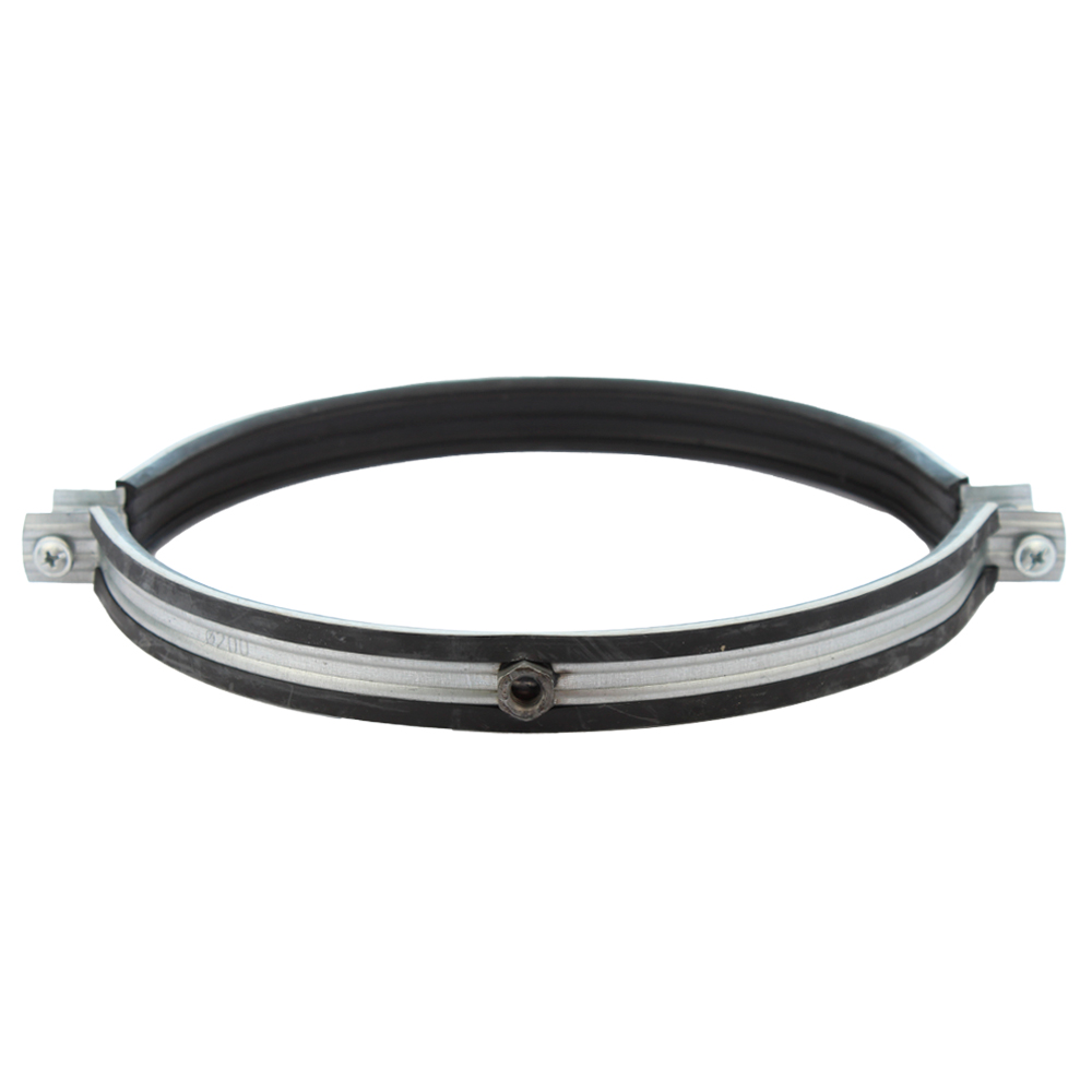 Хомут для воздуховода с резиновым профилем М8 200мм