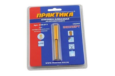Коронка алм. 6мм Практика ЭКСПЕРТ керамогранит блистер