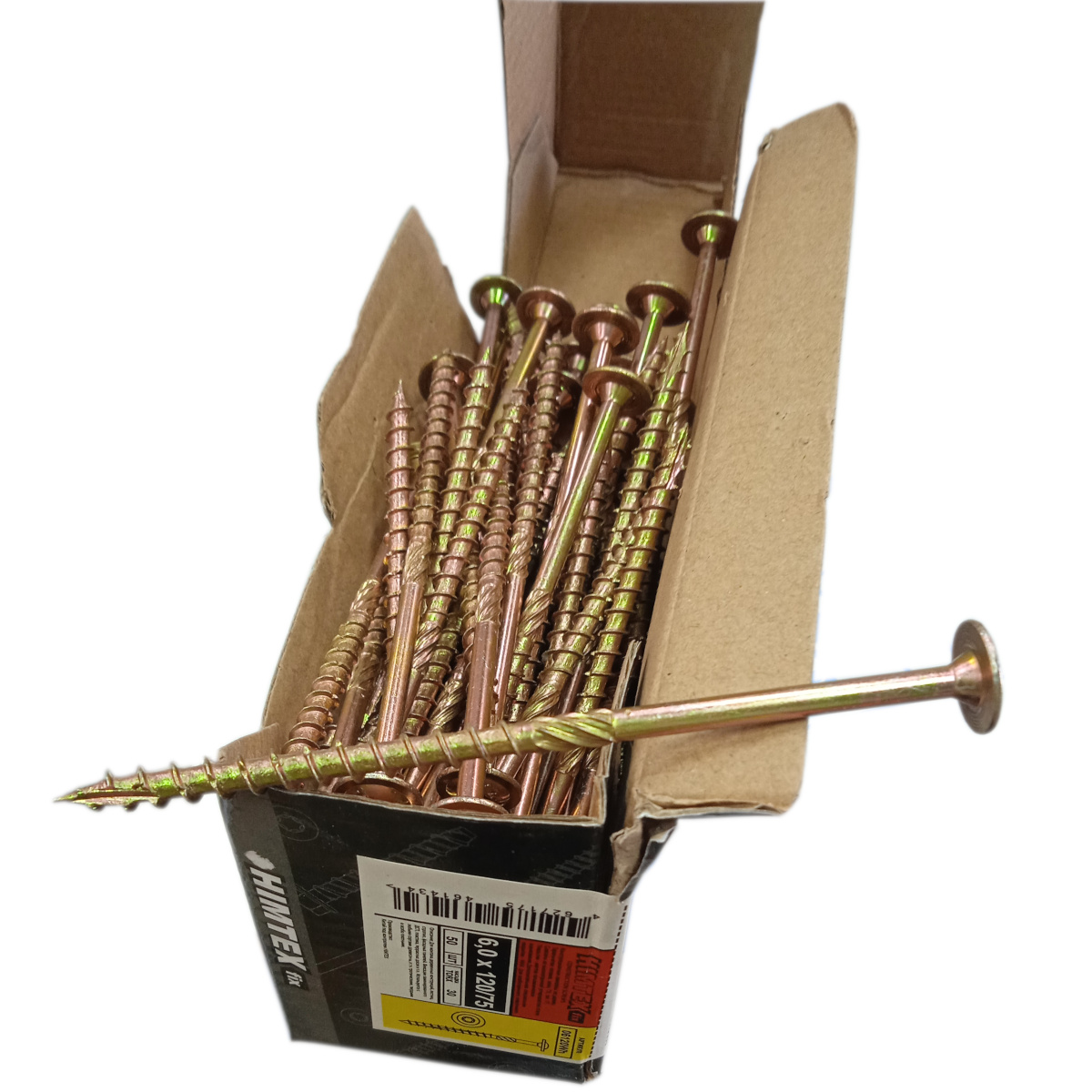 Шуруп по дереву полусфер. гол. конструкционный 6х120 Torx 30 HIMTEXfix свой склад Краснодар