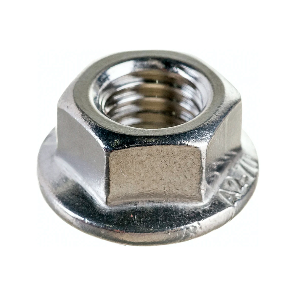 Гайка шестигр. с фланцем М8 без зазубрин DIN6923 А2