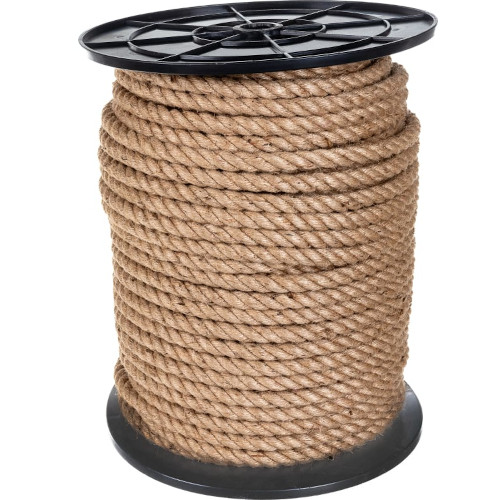 Канат джутовый кручёный 14мм 4пр (катушка100м) свой склад Краснодар доставка по РФ