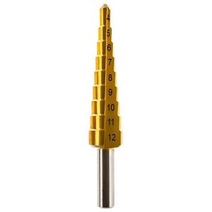 Сверло Практика ступ. 4-12 мм шаг 1 мм