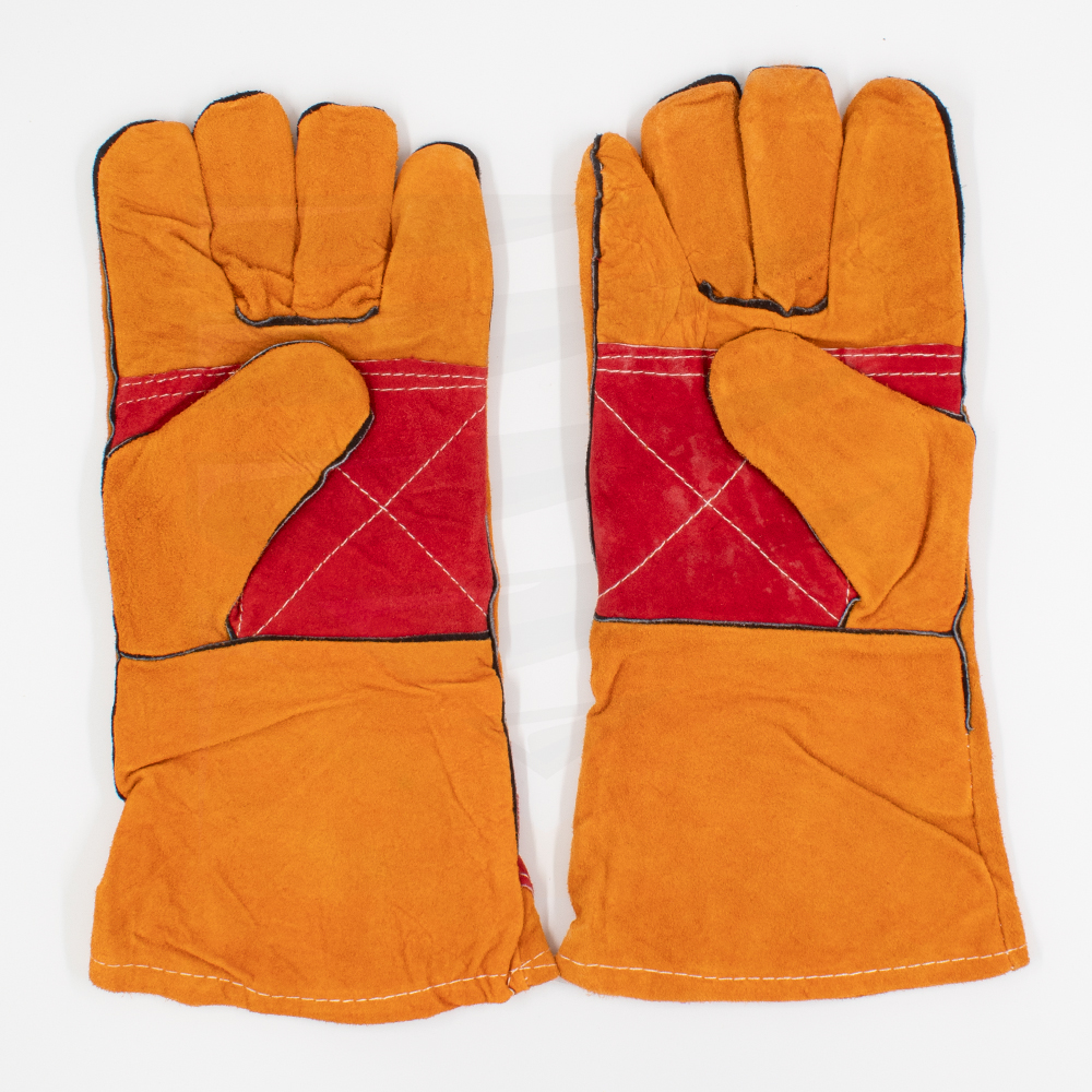 Перчатки сварщика Краги спилковые утепленные Русские Львы (желтые) СИБИРЬ