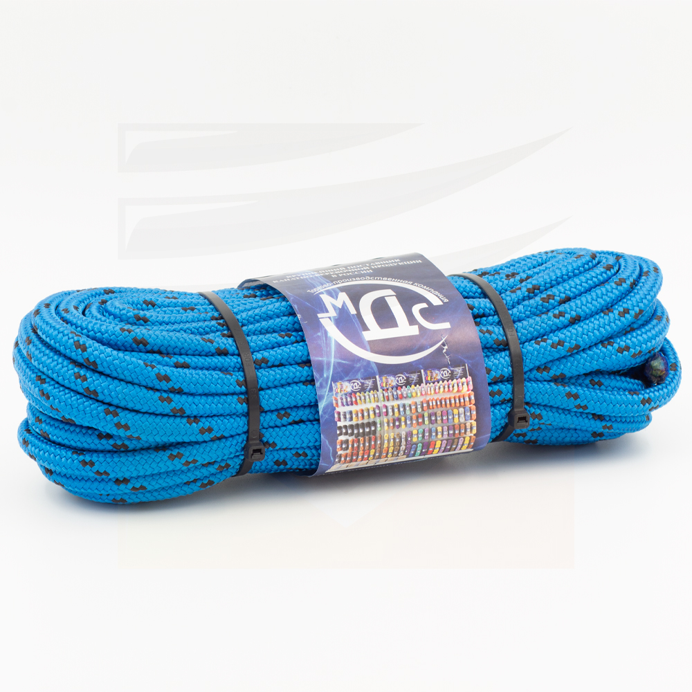 Канат полипропиленовый плетеный 10 мм 24 прядный 20 м с сердцевиной МДС