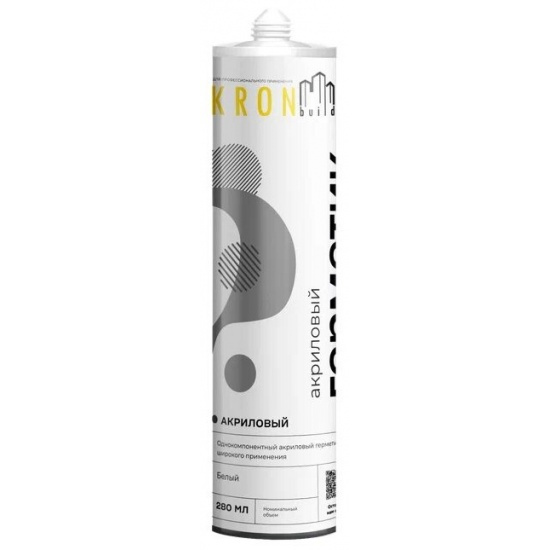 Герметик акриловый KRONBUILD 280 мл БЕЛЫЙ любое кол-во свой склад Краснодар низкая цена