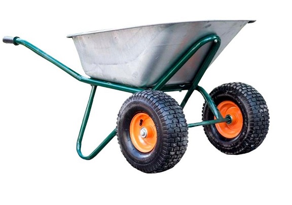 Тачка строительная двухколесная 110 л. 200 кг Скорпион