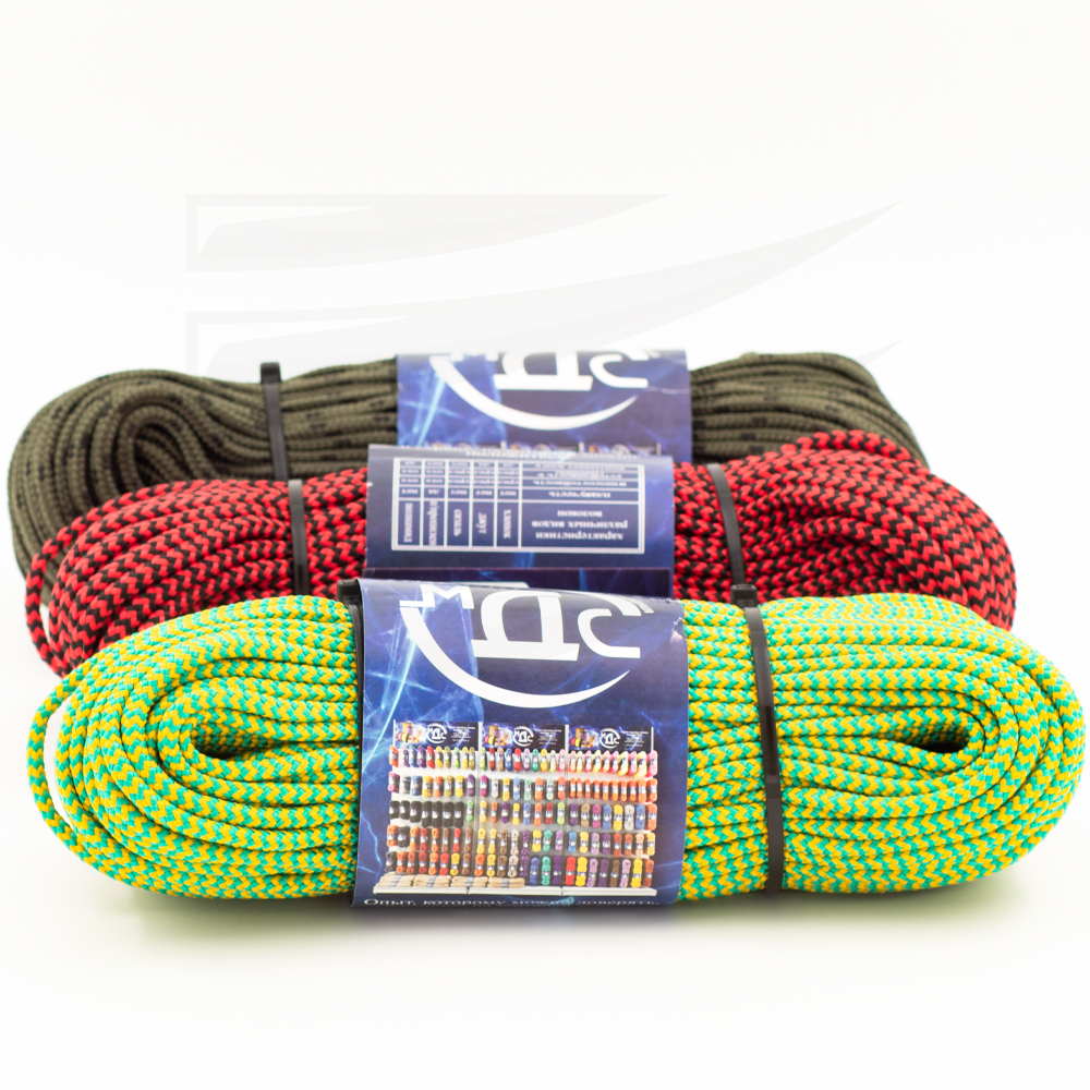 Канат полипропиленовый плетеный 4 мм 16 прядный 50 м с сердцевиной МДС