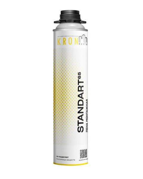 Пена профессиональная монтажная всесезонная KRONBUILD Standart 65 опт розница любое кол-во