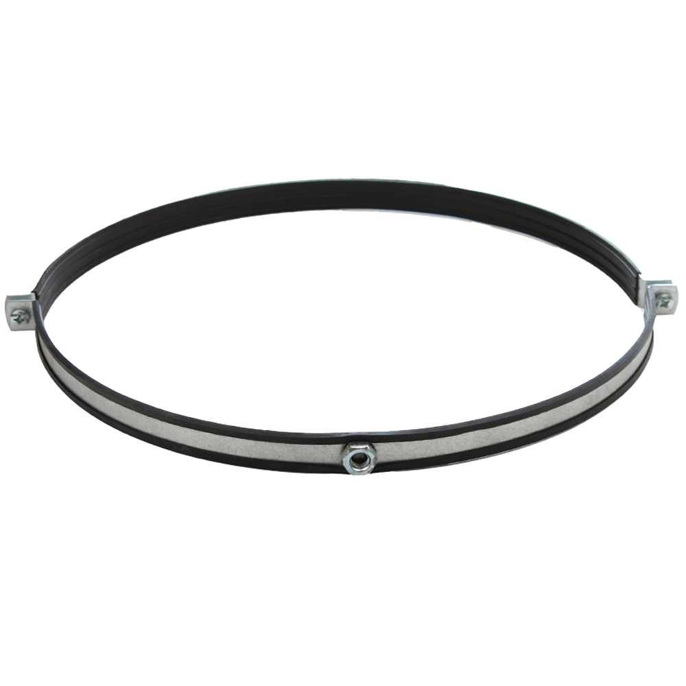 Хомут для воздуховода с резиновым профилем 355мм (ГАЙКА)
