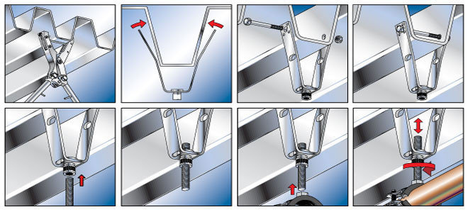 крепление для профнастила