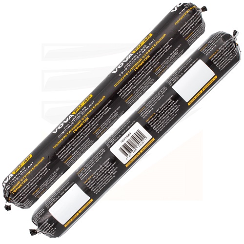 Герметик полиуретановый VOVA строительный PU-40 600 мл ЧЕРНЫЙ файл-пакет