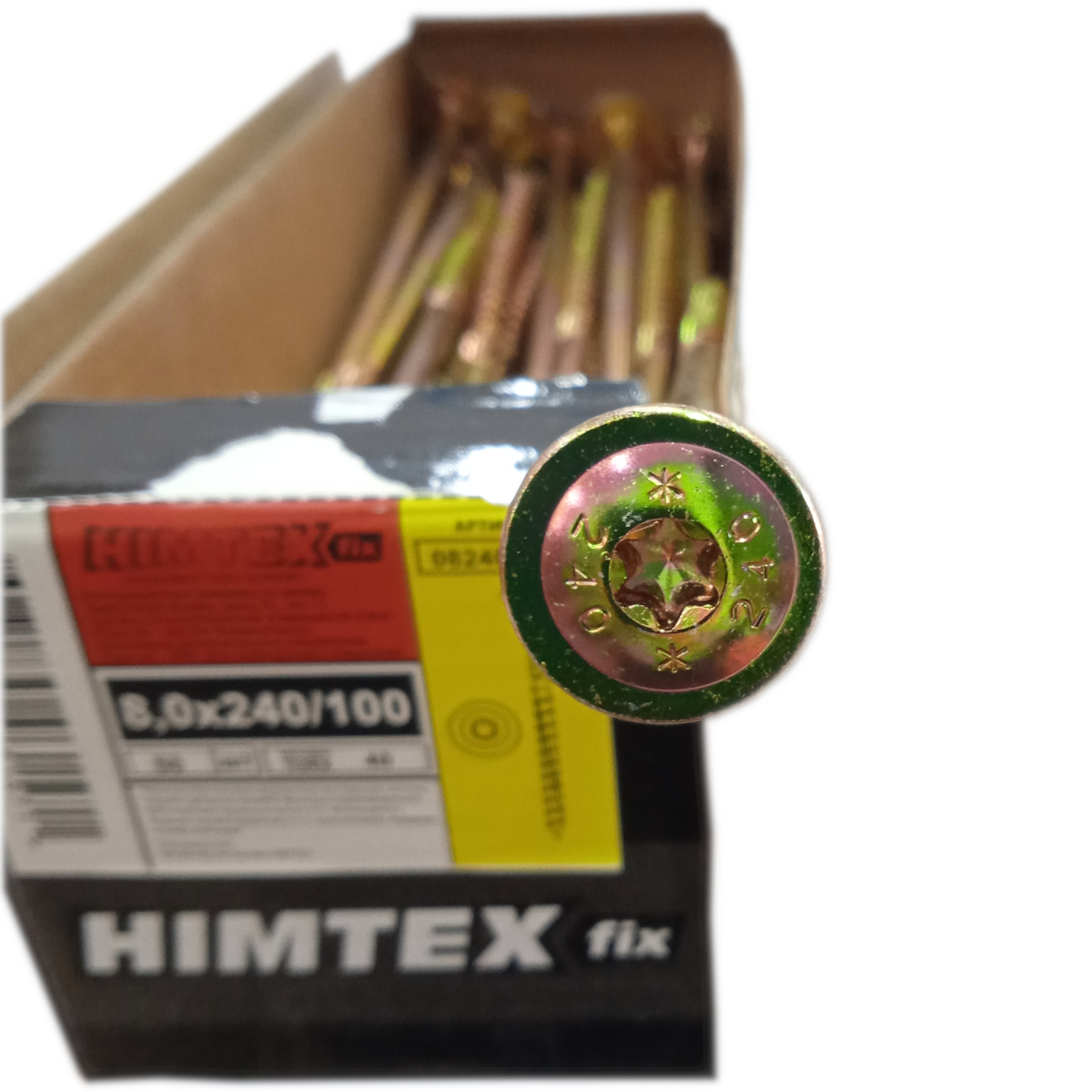 Шуруп по дереву полусфер. гол. конструкционный 8х240 Torx 40 HIMTEXfix 4