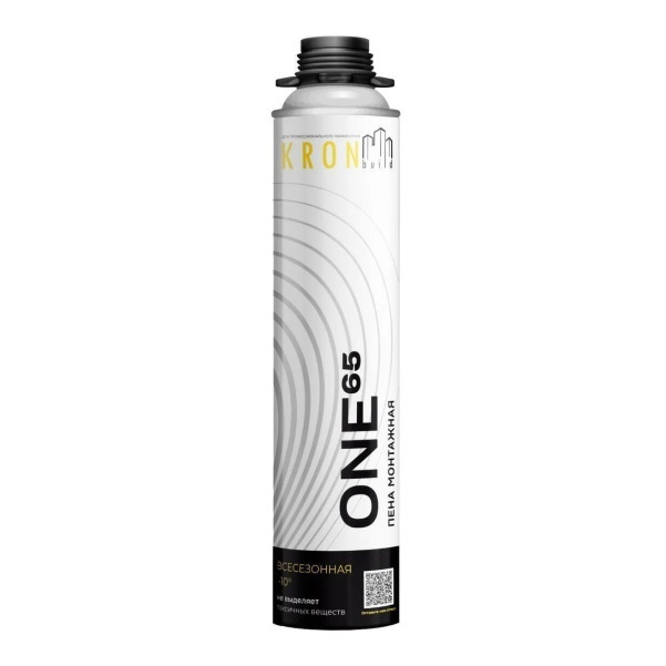 Пена профессиональная монтажная всесезонная KRONBUILD ONE 65 склад Краснодар любое кол-во