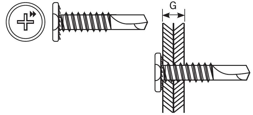 Шуруп с гровером для стальных профилей HGP-R 5,5х25 мм Гарпун (500 шт) 1