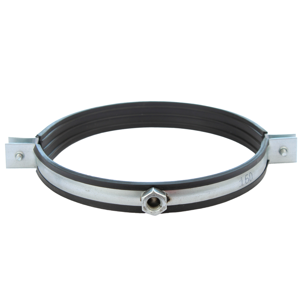 Хомут для воздуховода с резиновым профилем 160мм (ГАЙКА)