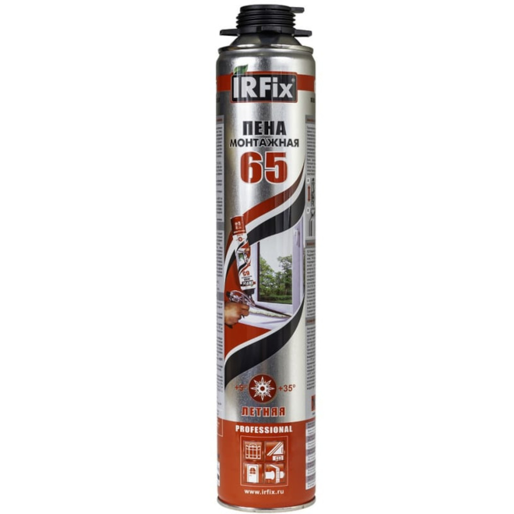 Пена ПРОФ. монтажная IRFIX 65л 820мл свой склад Краснодар низкая цена доставка по РФ