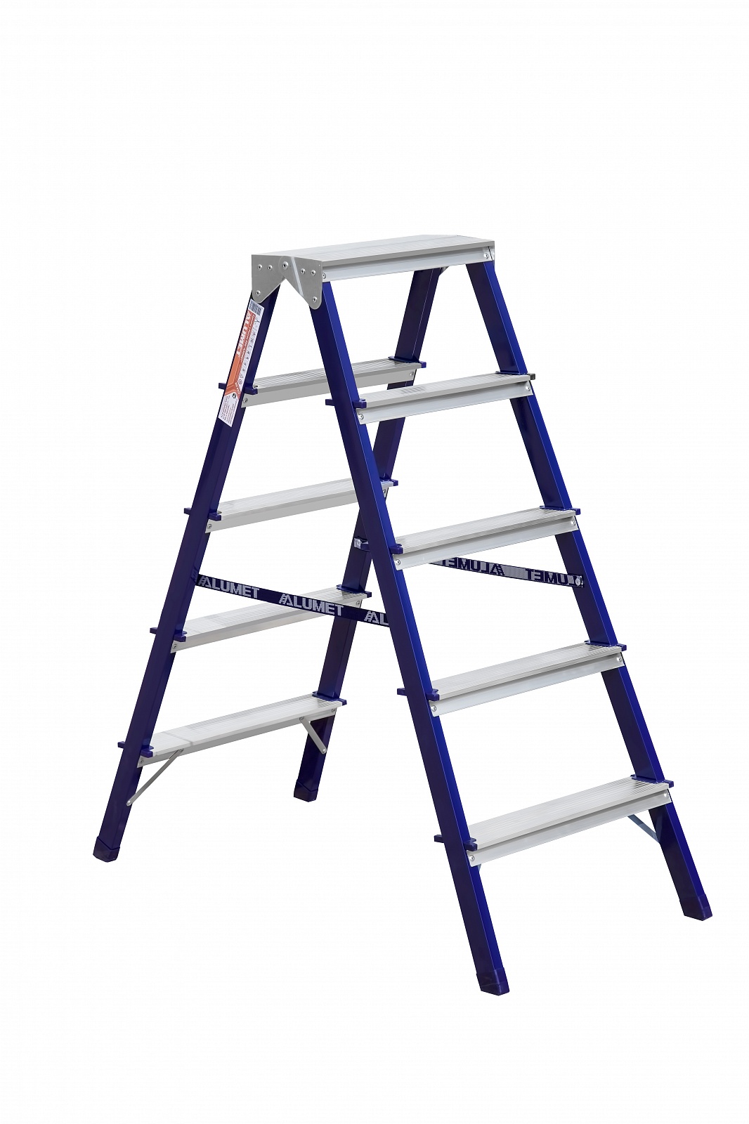 пятиступенчатая стремянка стальная алюмет