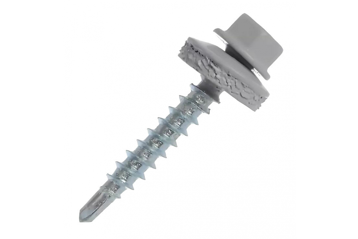 Саморез кровельный 5,5х38 RAL 7004 серый низкая цена быстрая доставка острое сверло