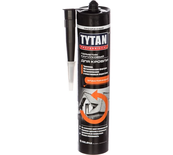 Герметик каучук. для кровли Tytan Professional прозрачный (310мл.,12шт)
