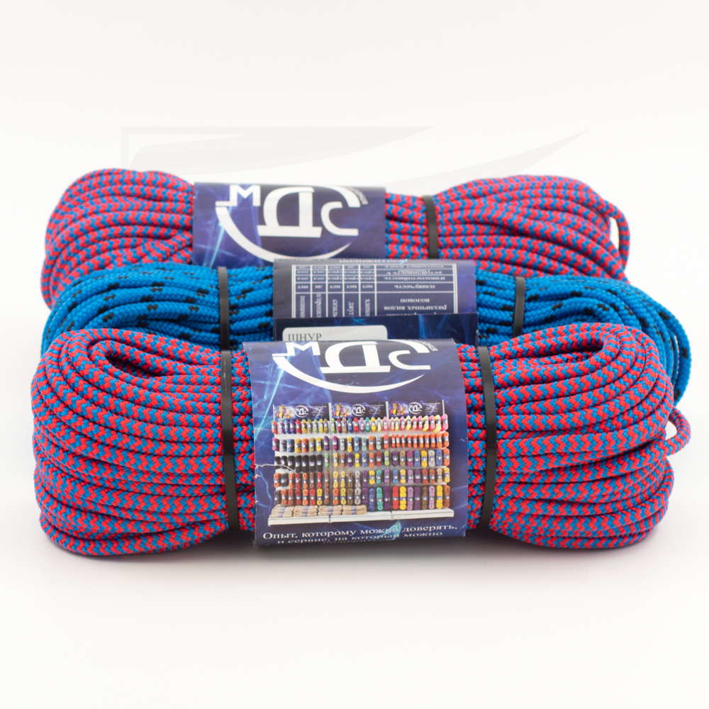 Канат полипропиленовый плетеный 5 мм 16 прядный 30 м с сердцевиной МДС